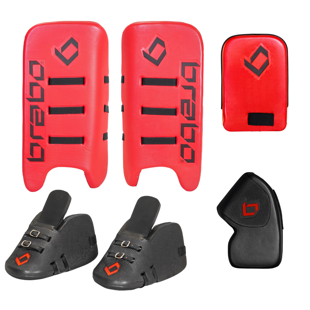 F3 RED Combo (Kickers, Leg guards and gloves)