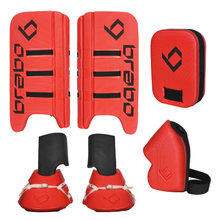 Load image into Gallery viewer, RED F1 Combo (Legguards, Kickers &amp; Gloves)
