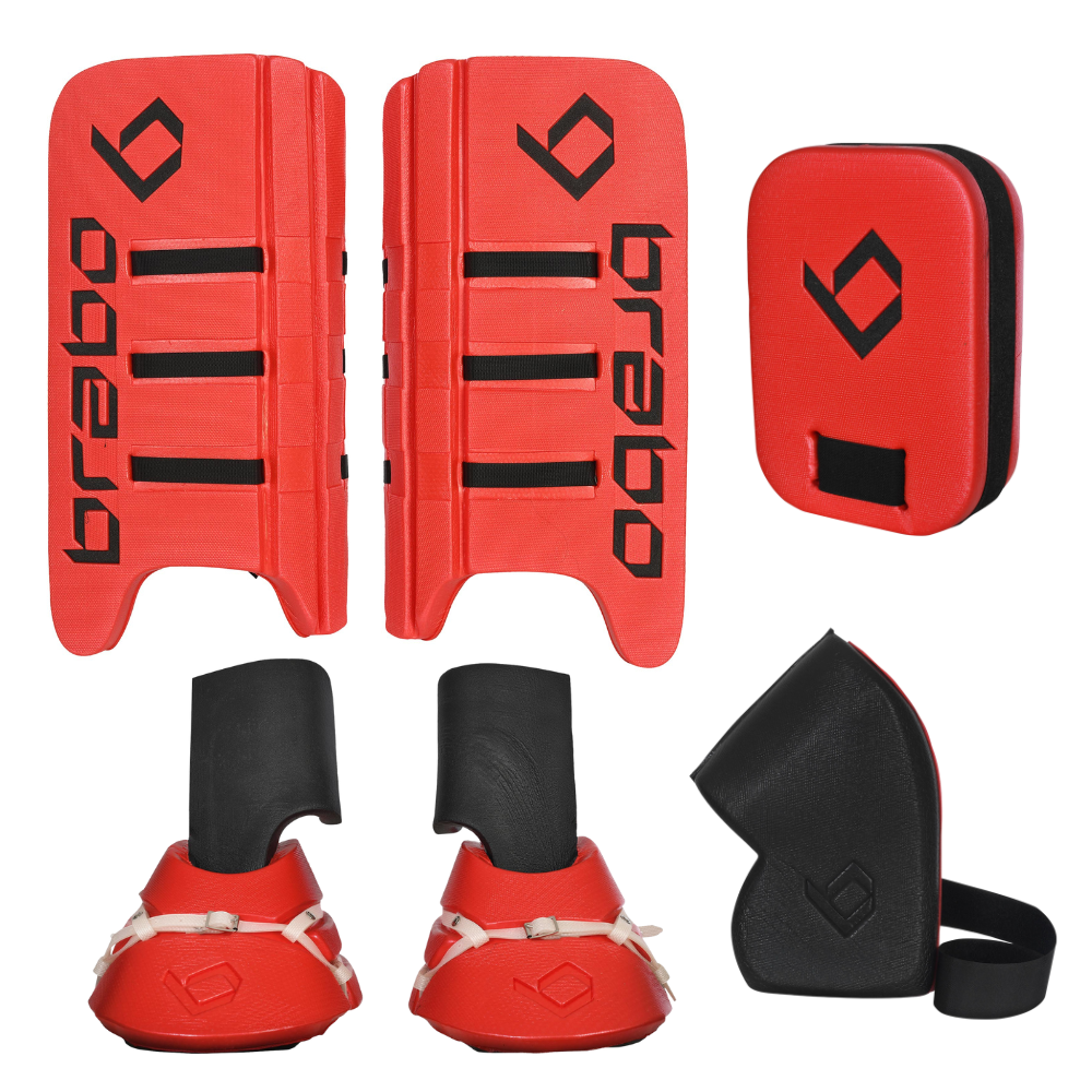 RED F1 Combo (Legguards, Kickers & Gloves)